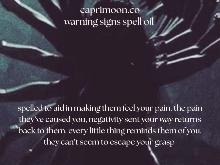 warning signs spell oil